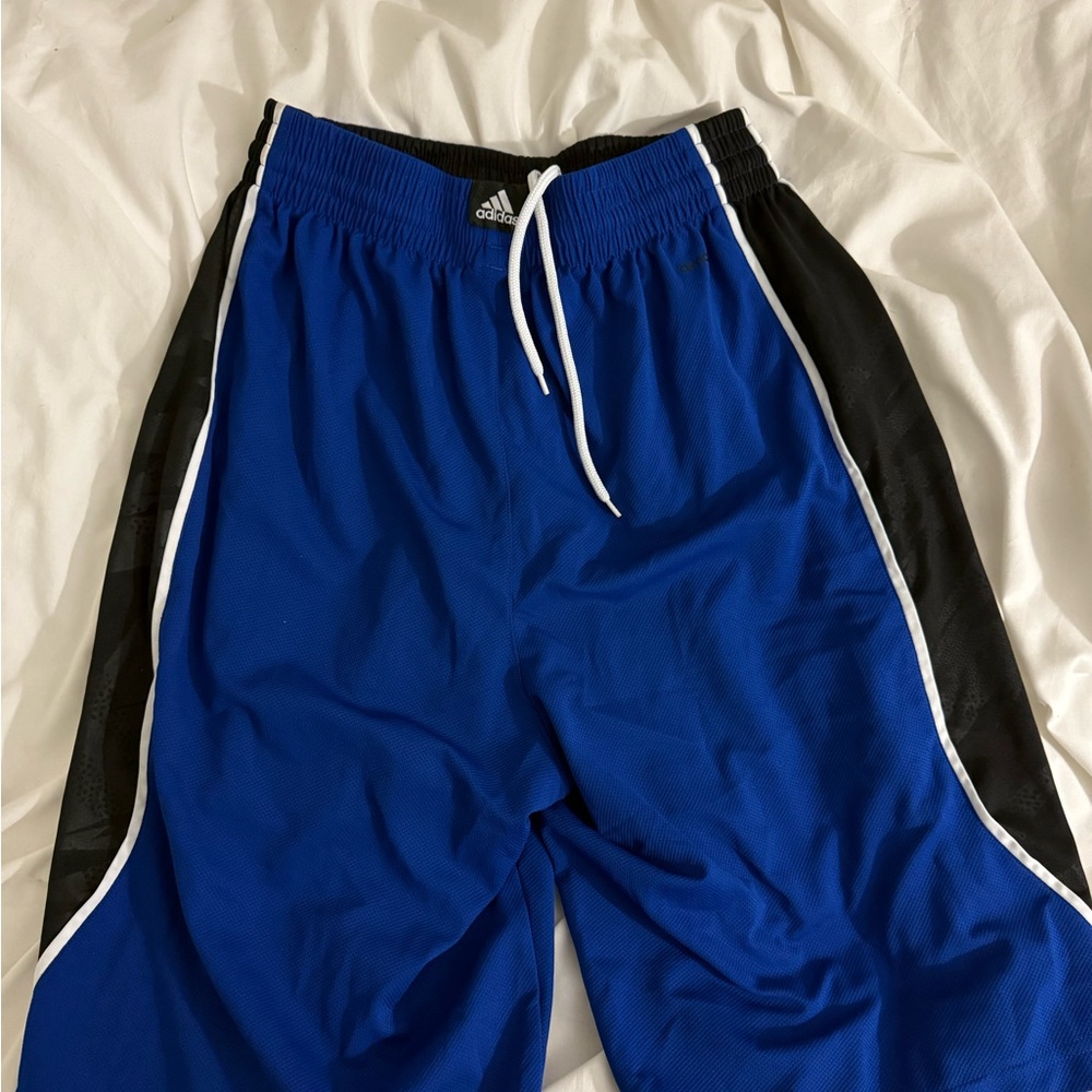 Adidas Blue and Black Basketball Shorts